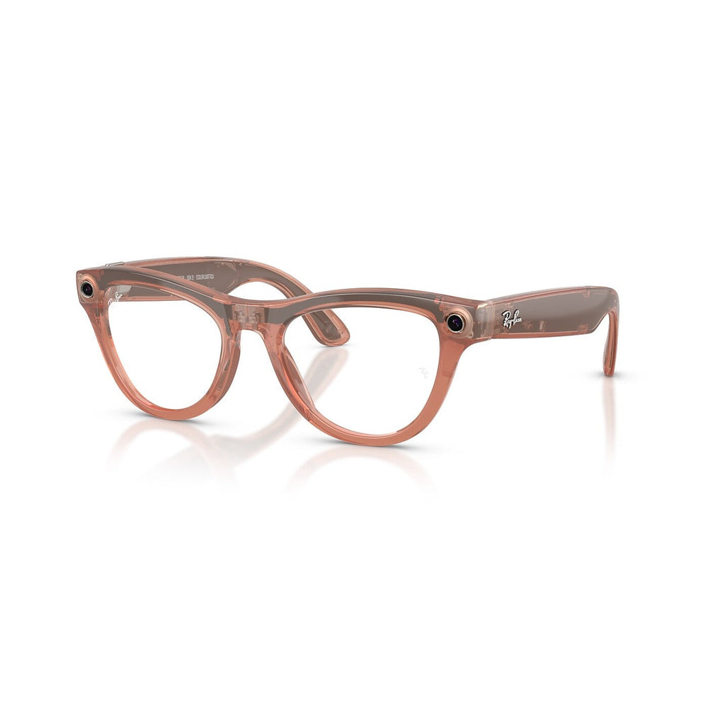 Ray-Ban Meta (Gen 2) Skyler – Peach – Clear to Brown Transitions