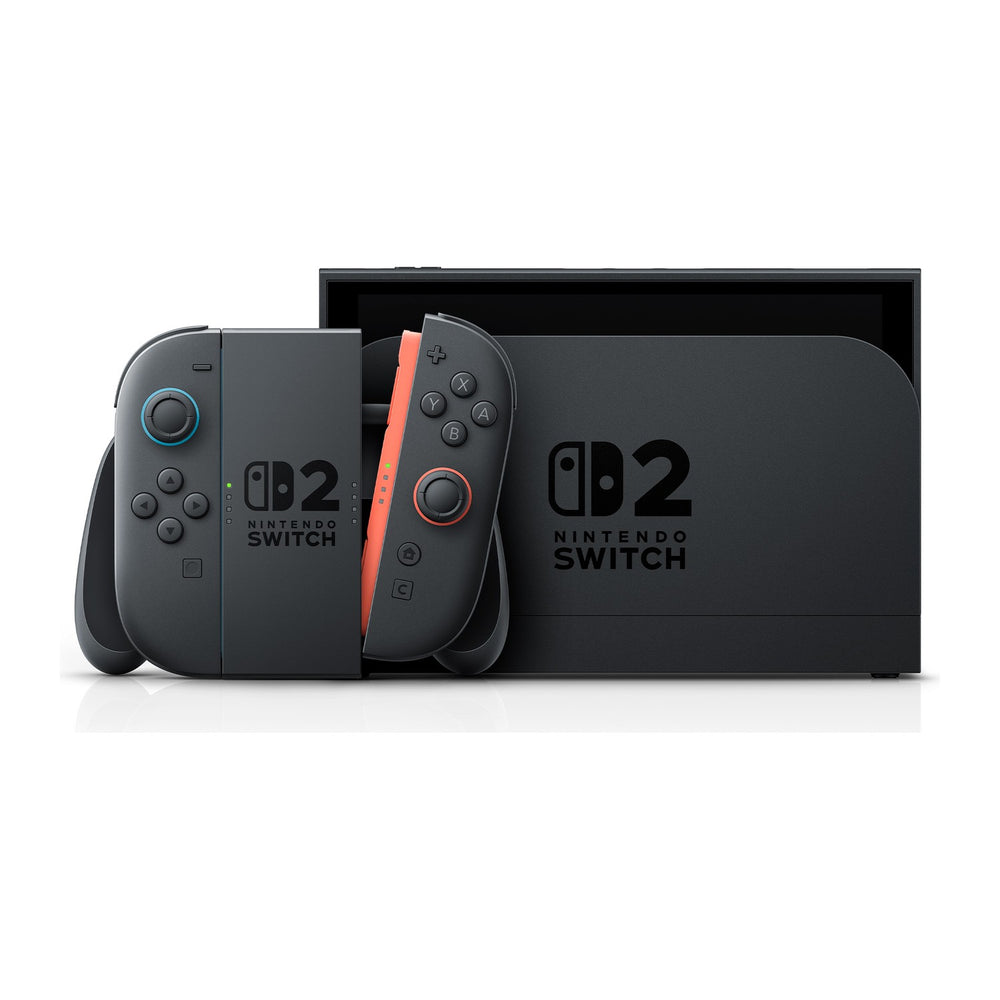 Nintendo Switch 2 console in the dock with Joy-Con 2 grip